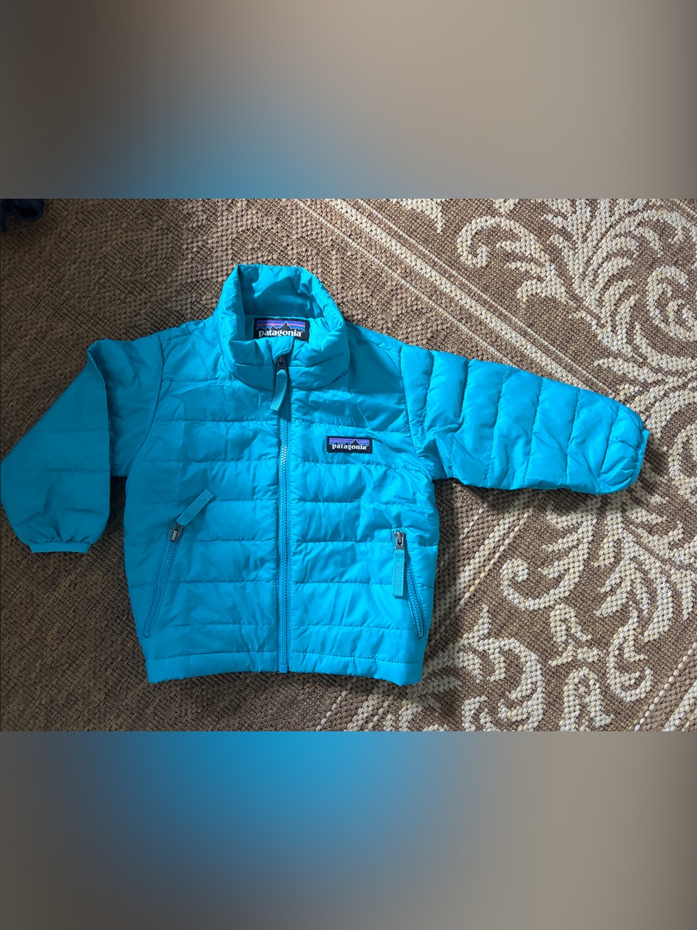 Patagonia Baby Bright Teal Puffer. EUC.